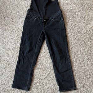 Abercrombie Black 90’s Straight Maternity Jeans
